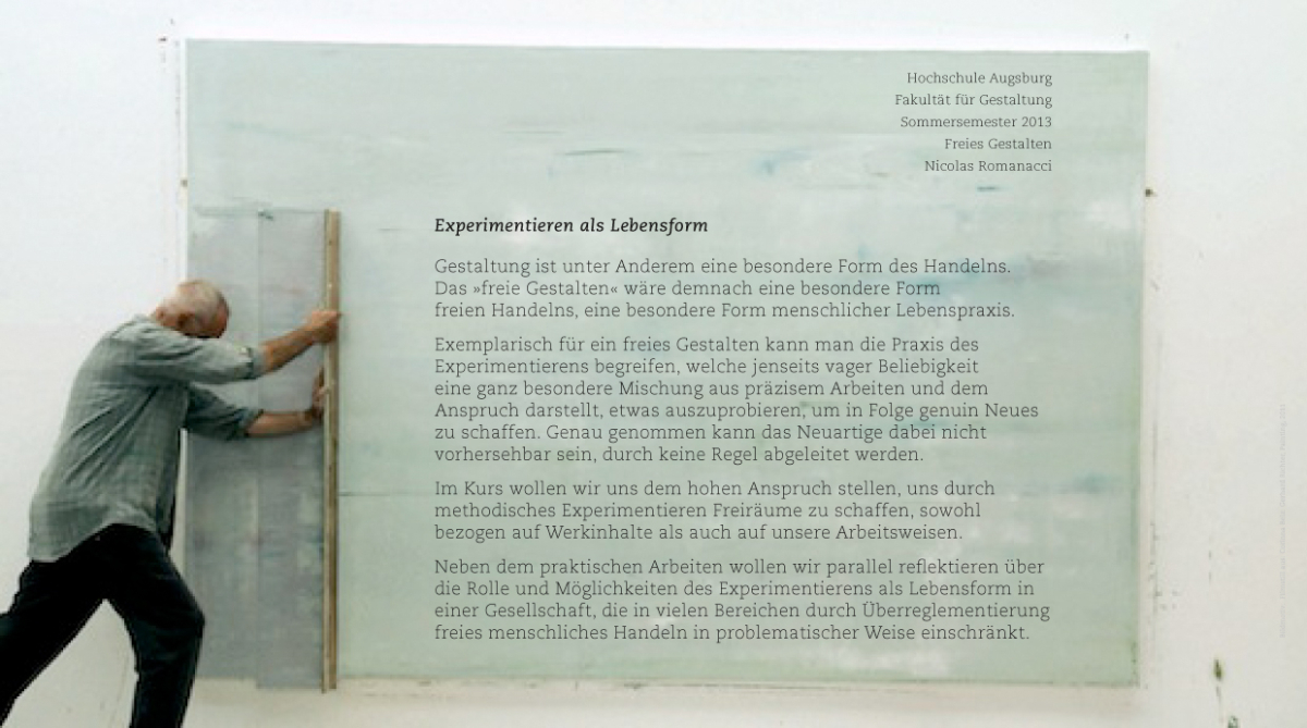 Experimentieren als Lebensform